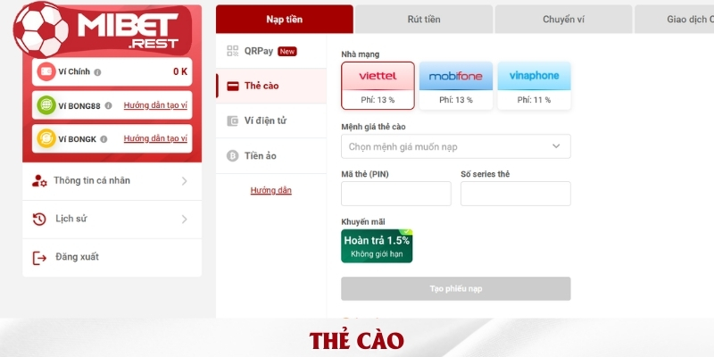 5 phương thức nạp tiền Mibet nhanh chóng & an toàn 1 dam-bao-tinh-an-toan-100%-khi-giao-dich-nap-qua-the-cao