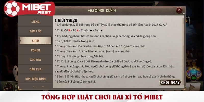 Luật chơi xì tố & Một vài lưu ý khi chơi bài xì tố tại Mibet 1 tong-hop-luat-choi-bai-xi-to-mibet
