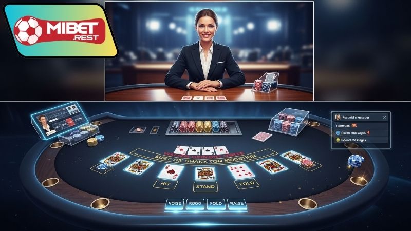 Game bài trực tuyến có live dealer - Trải nghiệm chân thực 1 Các loại game bài trực tuyến có live dealer phổ biến tại MIBET