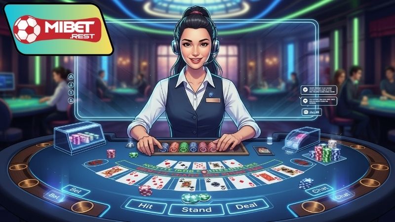 Game bài trực tuyến có live dealer - Trải nghiệm chân thực 2 Công nghệ live dealer tại MIBET